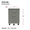 Linea Italia Metal Mobile File Cabinet, 17 inW x 20 inD x 24 inH, Ash Laminate ZUD106 - alternate 4